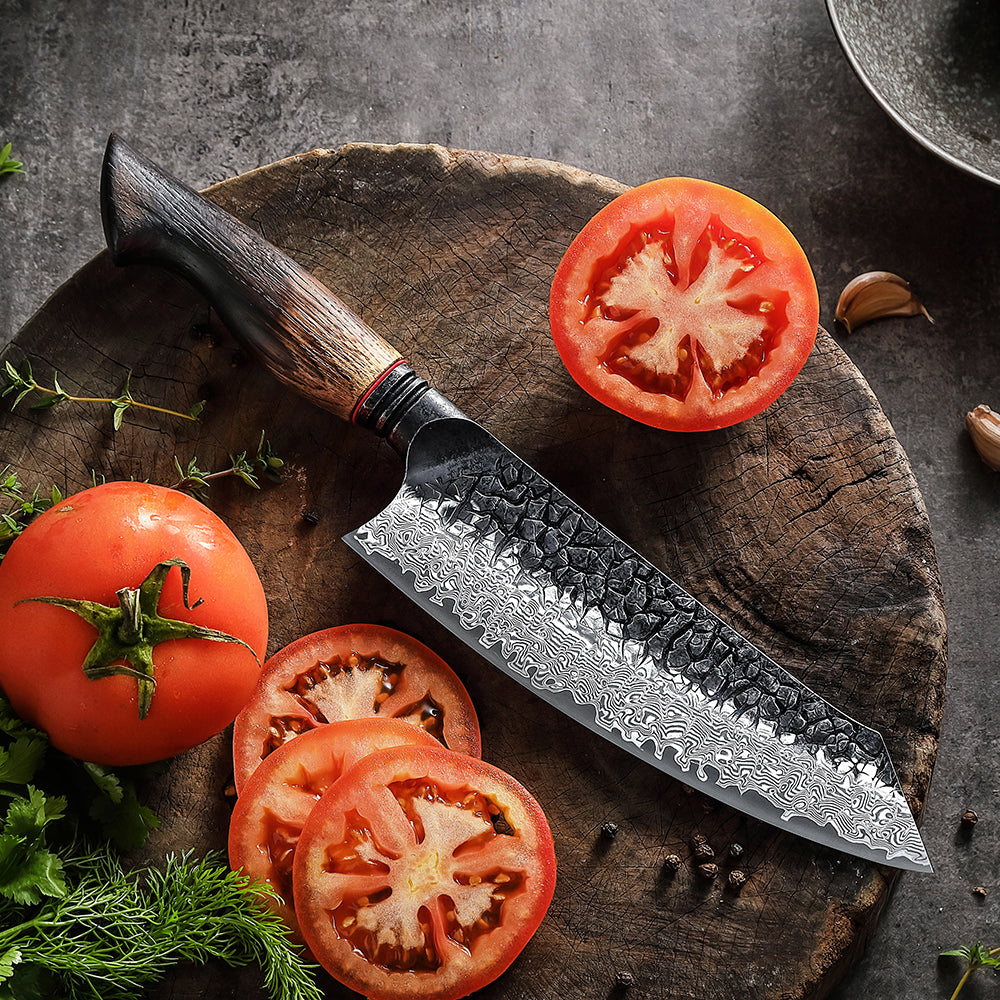 Profesionalni nož Santoku C62, 67-slojno damast jeklo, 19.3 cm