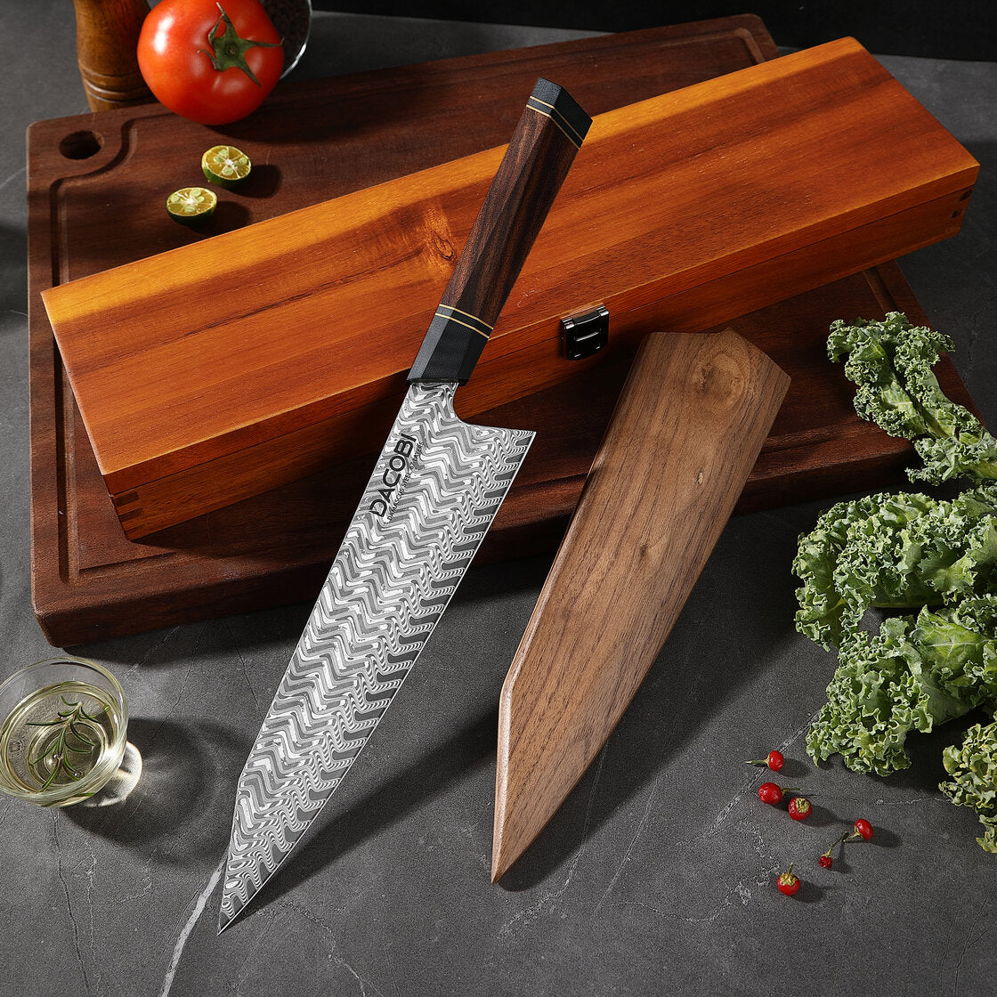Profesionalni Kiritsuke nož C54, 67-slojno damast jeklo, 21.5 cm