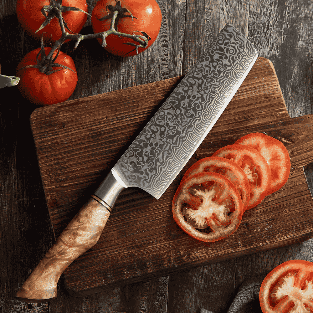Profesionalni Nakiri nož C64, 67-slojno damast jeklo, 18 cm