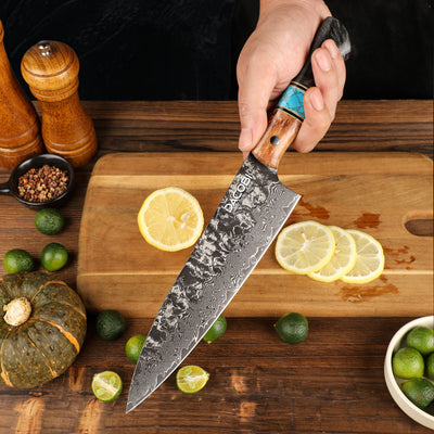 Profesionalni kuharski nož C67, 67-slojno damast jeklo, 21.5 cm