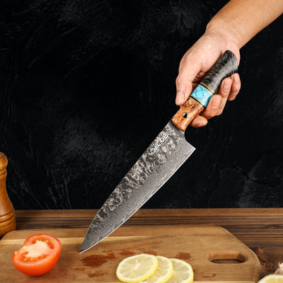 Profesionalni kuharski nož C67, 67-slojno damast jeklo, 21.5 cm