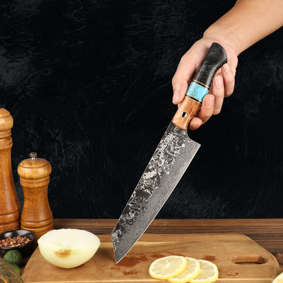 Profesionalni Kiritsuke nož C68, 67-slojno damast jeklo, 20.5 cm