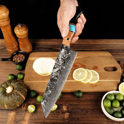 Profesionalni Kiritsuke nož C68, 67-slojno damast jeklo, 20.5 cm