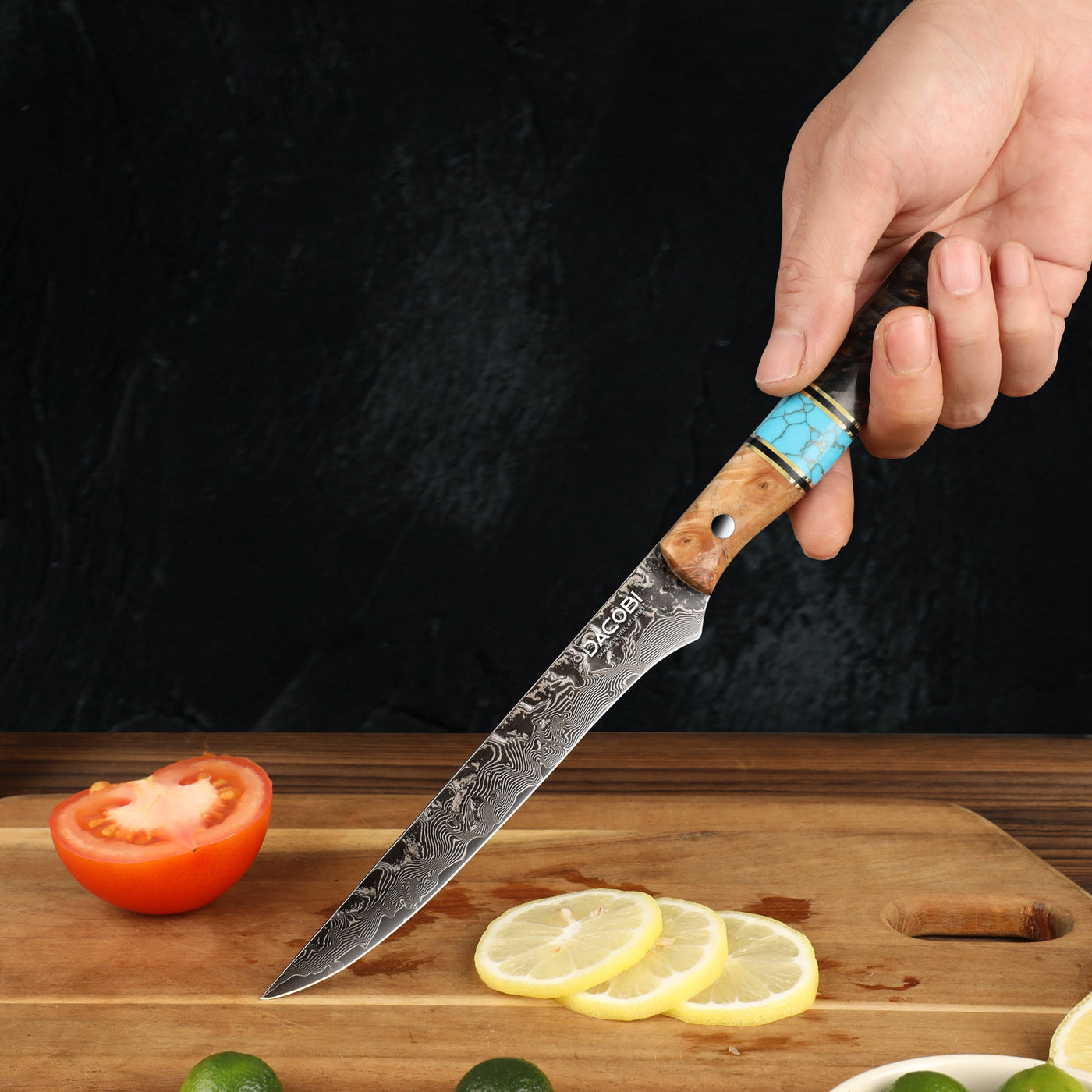 Profesionalni nož za filete C69, 67-slojno damast jeklo, 15.6 cm