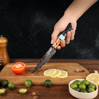 Profesionalni univerzalni nož C70, 67-slojno damast jeklo, 12.8 cm