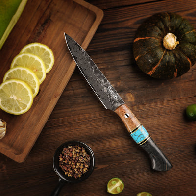 Profesionalni univerzalni nož C70, 67-slojno damast jeklo, 12.8 cm