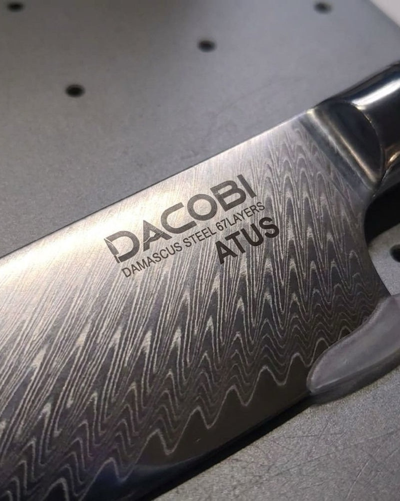 Personalizirana božična darila, ime, gravirano z laserjem na damast rezilu noža DACOBI