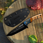 Gran Paradiso - Bushcraft nož, jeklo D2, ročaj iz smole s karbonom in lesom