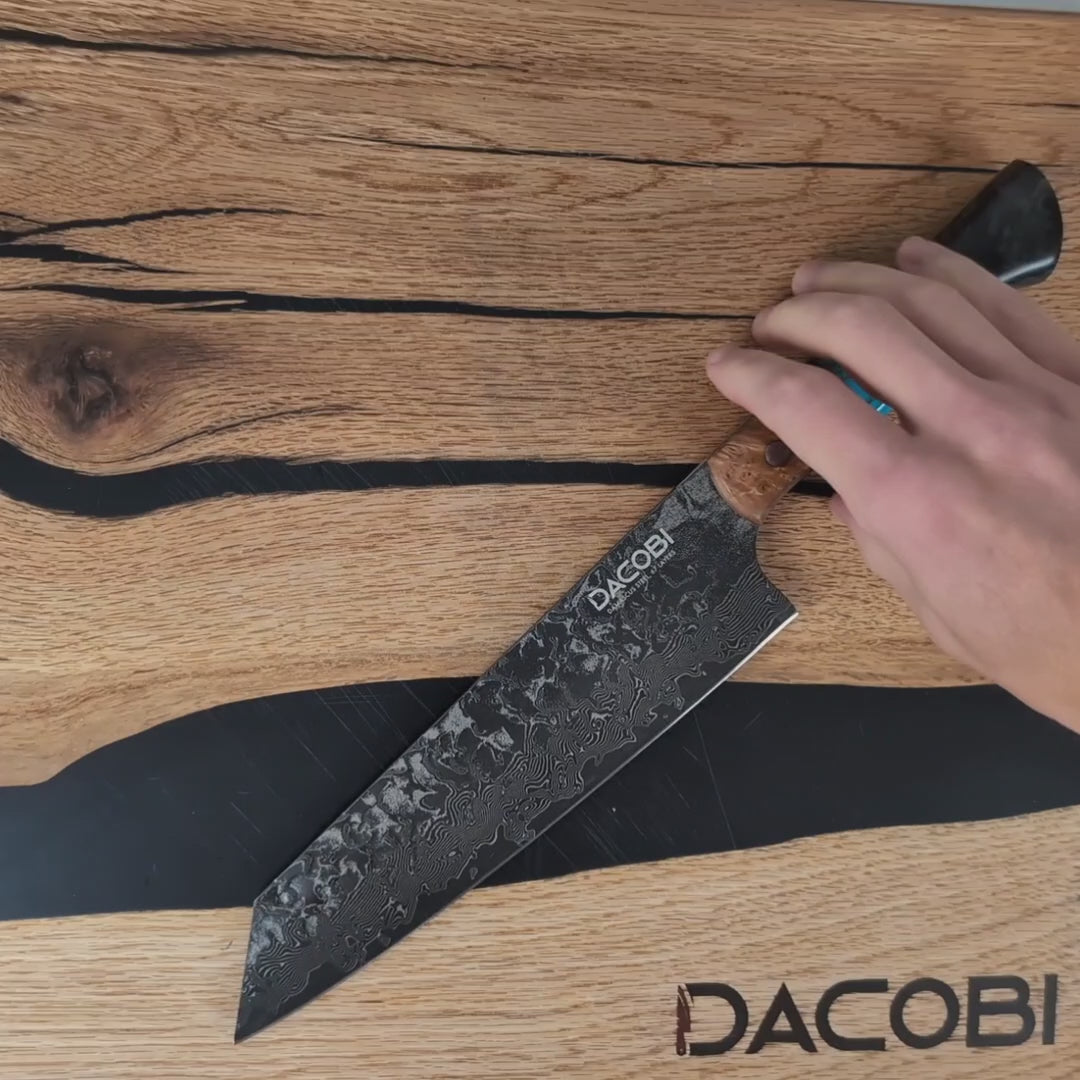 Profesionalni Kiritsuke nož C68, 67-slojno damast jeklo, 20.5 cm