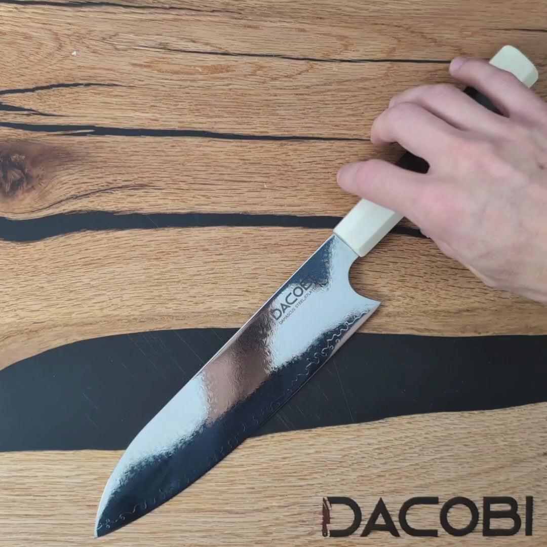 Profesionalni Santoku nož C12, 67-slojno damast jeklo, 20.5 cm