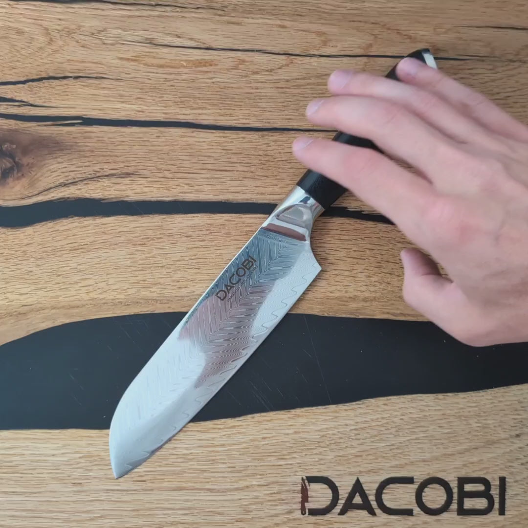 Profesionalni Santoku nož C26, 67-slojno damast jeklo, 17 cm
