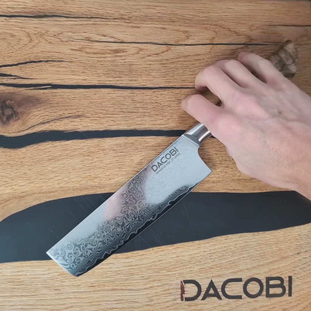Profesionalni Nakiri nož C64, 67-slojno damast jeklo, 18 cm