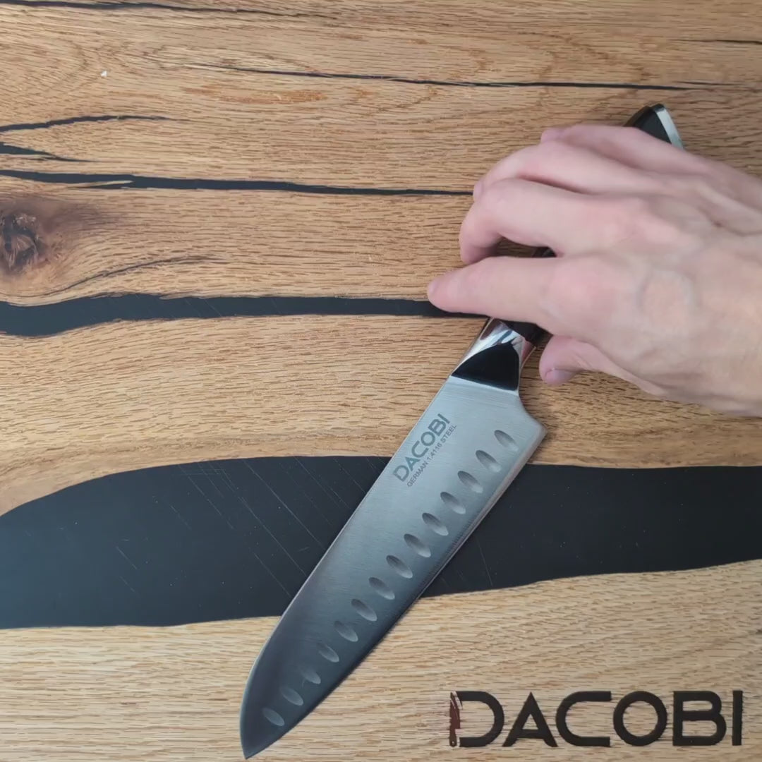 Profesionalni Santoku nož C7, nemško jeklo 1.4116, 18 cm