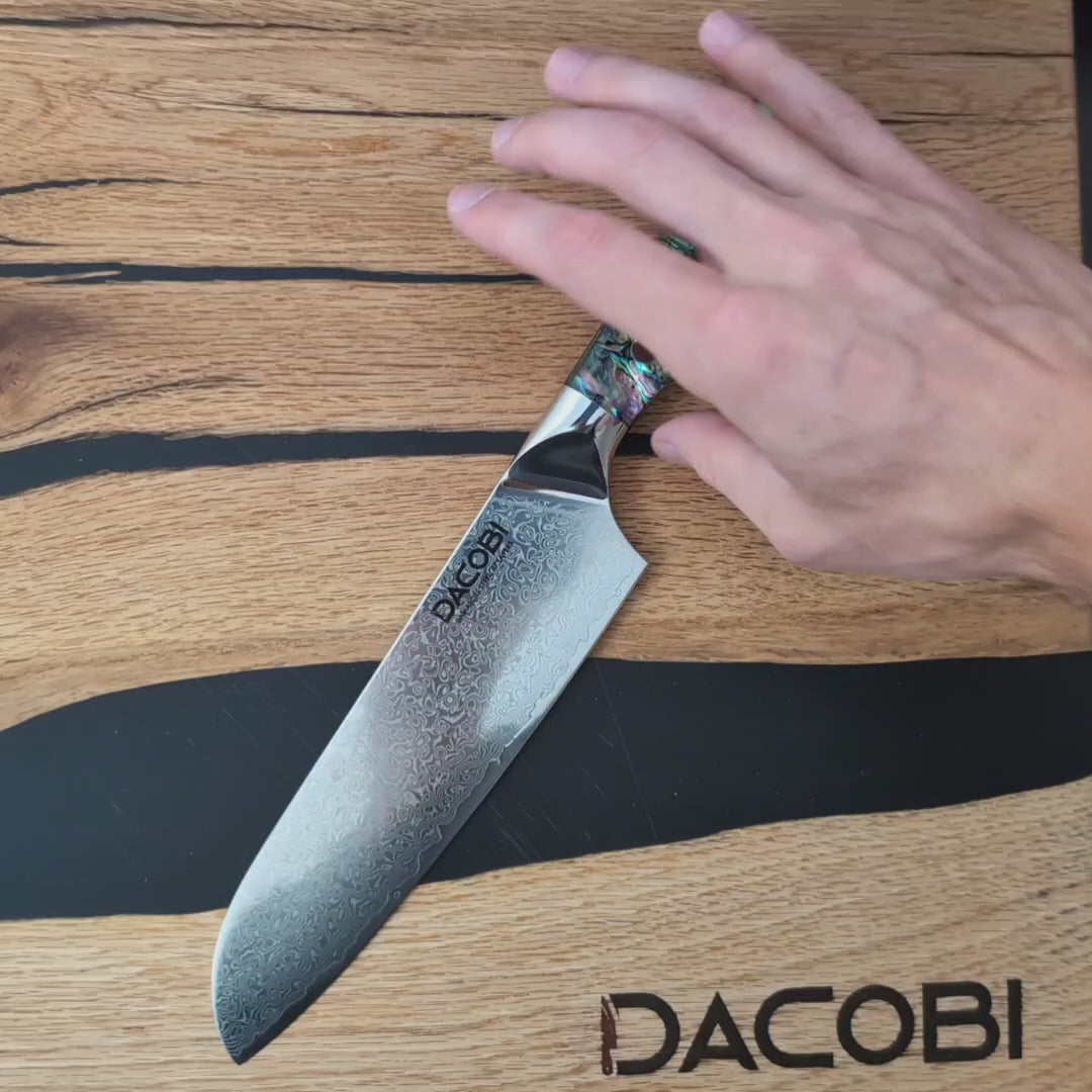 Profesionalni Santoku nož C23, 67-slojno damast jeklo, 18 cm
