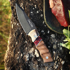 Grizzly - Bushcraft nož, jeklo D2, ročaj iz rogovje + smola