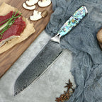 Profesionalni Santoku nož C23, 67-slojno damast jeklo - DACOBI.si