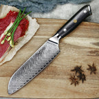 Profesionalni Santoku nož C26, 67-slojno damast jeklo - DACOBI.si
