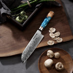Profesionalni Santoku nož C3, 67-slojno damast jeklo - DACOBI.si