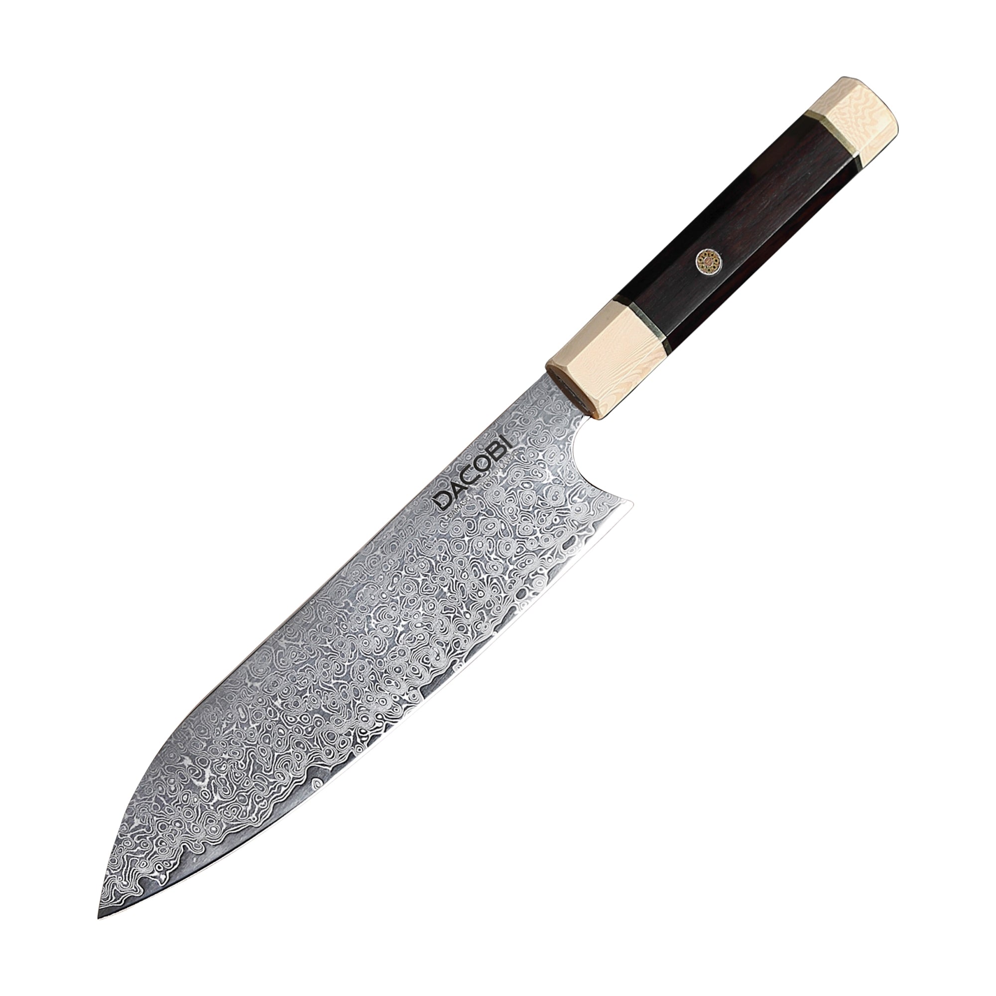 Profesionalni Santoku nož C12, 67-slojno damast jeklo - DACOBI.si