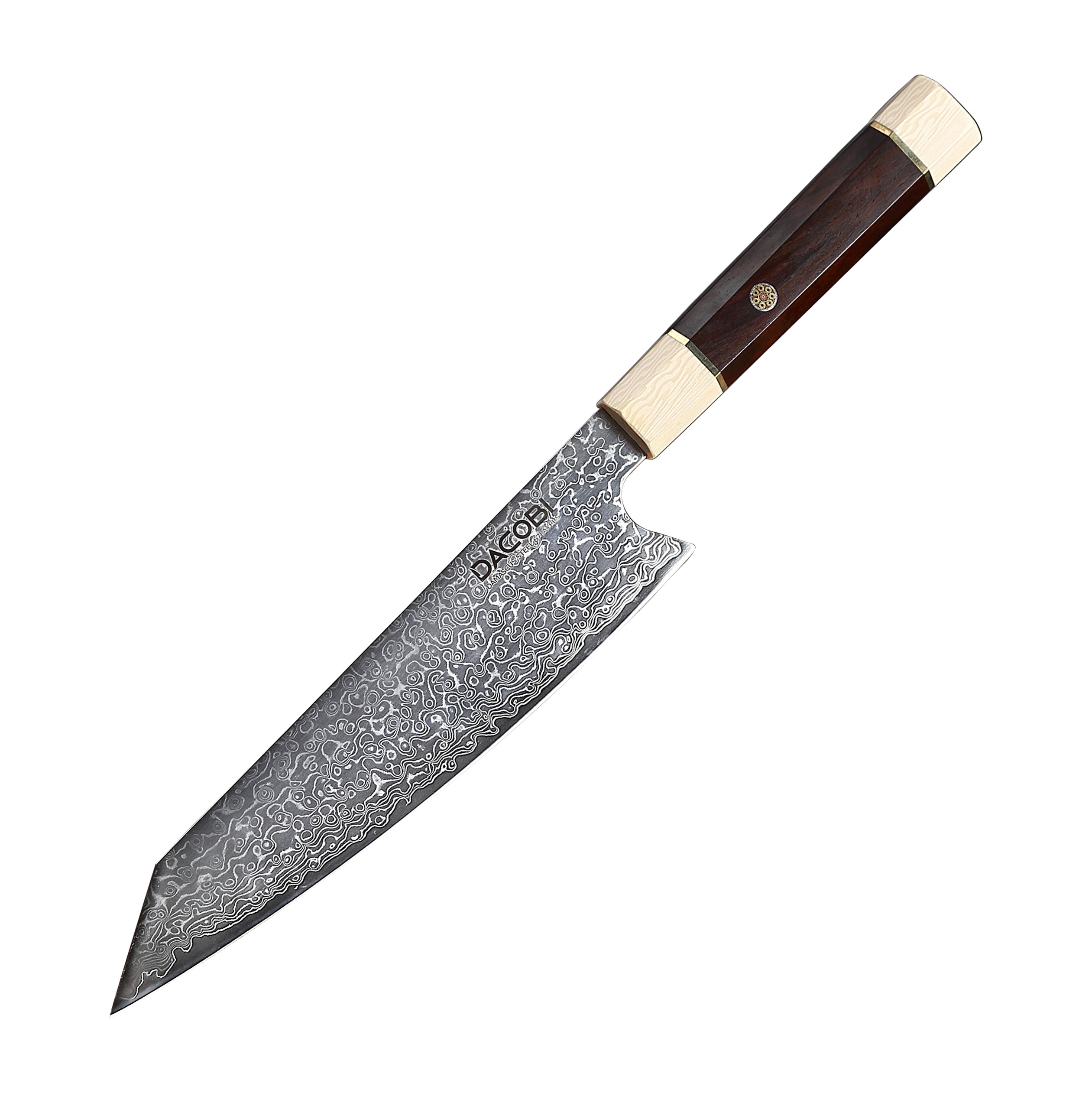 Profesionalni nož Kiritsuke C13, 67-slojno damast jeklo - DACOBI.si