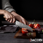 Profesionalni Santoku nož C3, 67-slojno damast jeklo - DACOBI.si